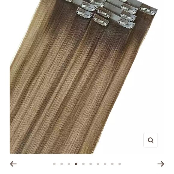 Endaring invisible clip in hair extensions - Picture 3 of 8